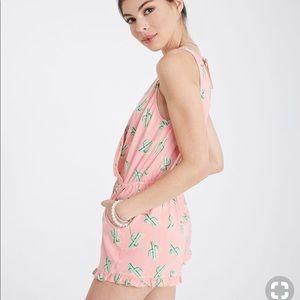 Romper one piece pink with cactus detail NWT
